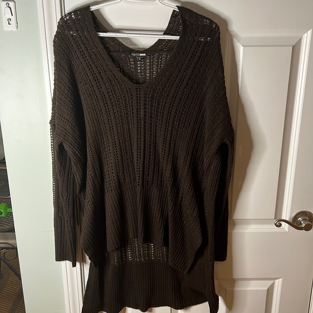 Fashion nova long sweater top